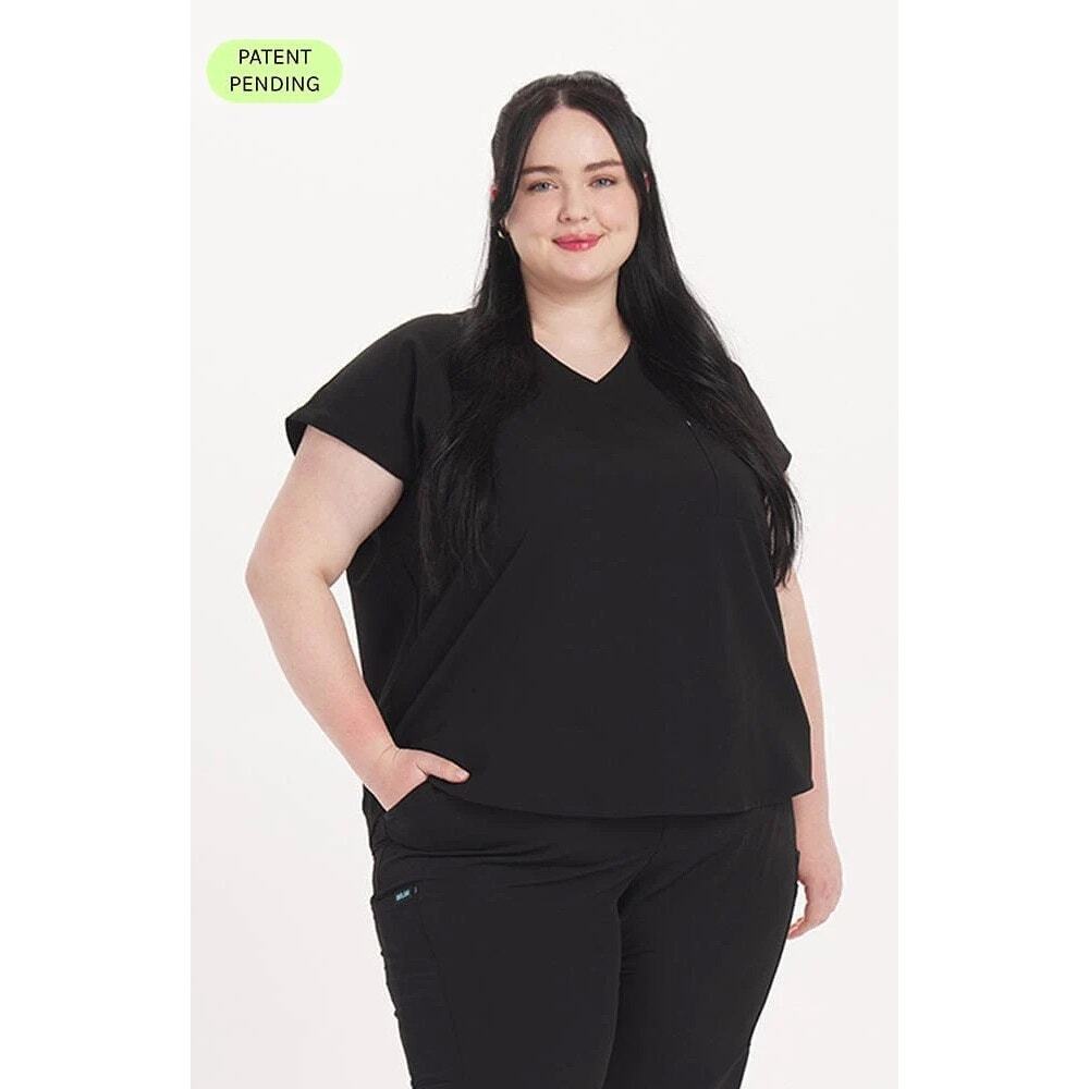 Dolan Cypress Easy Fit 2-Pocket Scrub Top – Black | Size L | NWT